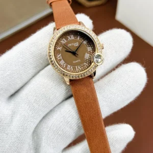 Timeworth Ladies Classic Watch with Leather Strap – Elegant Dial | Multiple Colors Available